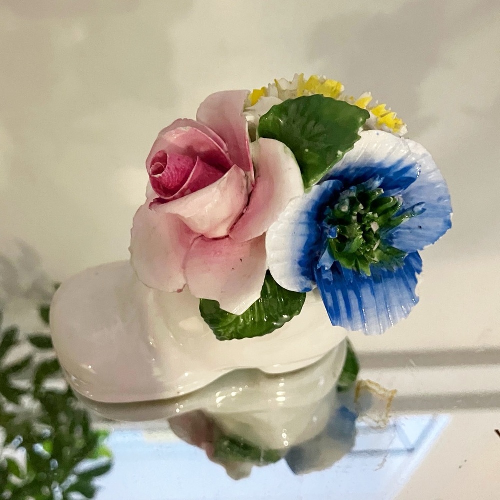 Vintage radnor bone china flower boot